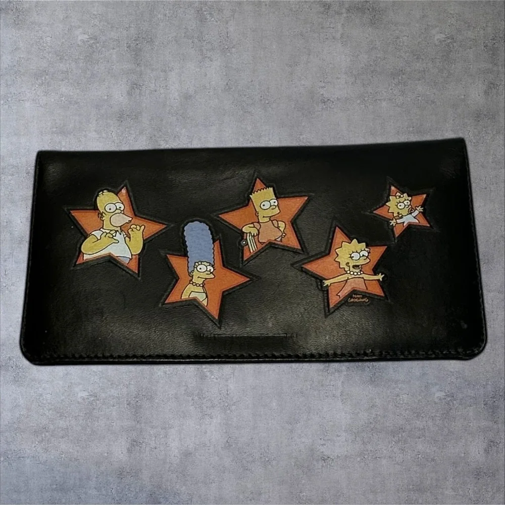 Rare The Simpsons Checkbook Holder Unisex Black Excellent 2002 Vintage